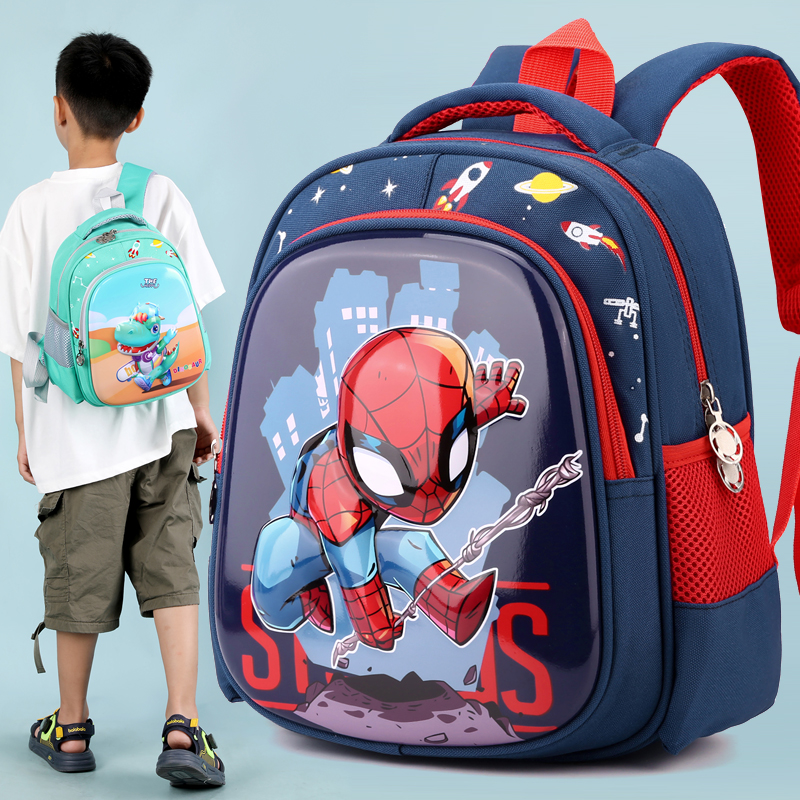 新款蜘蛛侠书包男孩2-5岁3幼儿园小班托班可爱卡通奥特曼恐龙背包