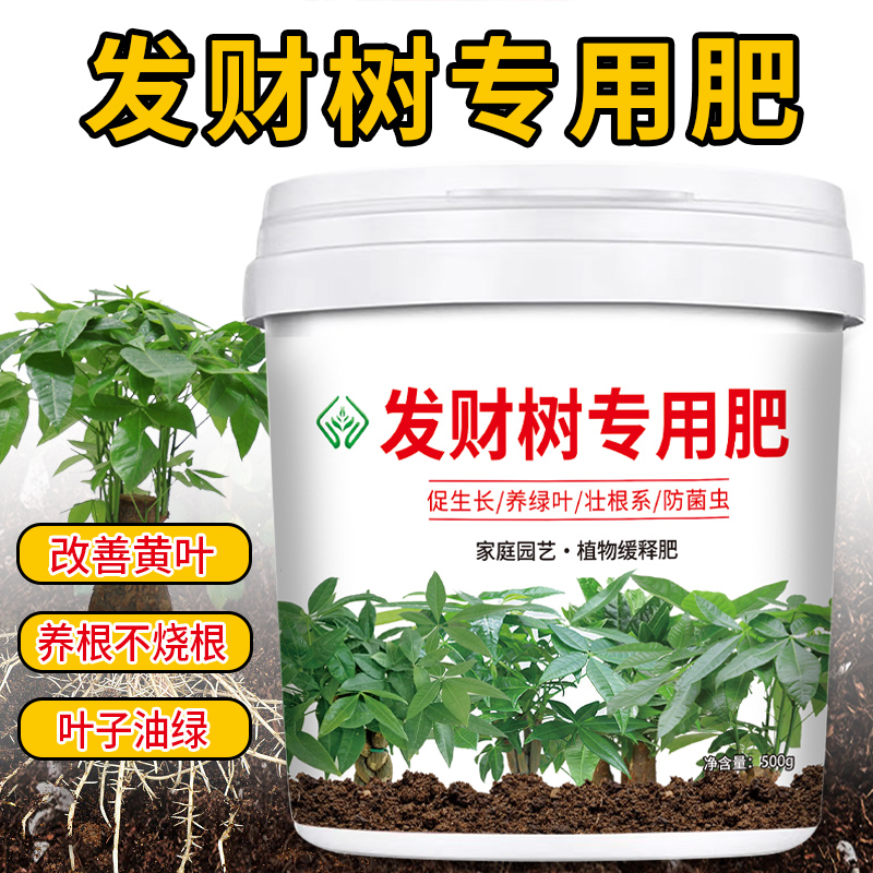 发财树专用肥料有机肥花肥室内盆栽促开花叶片油绿颗粒缓释肥料