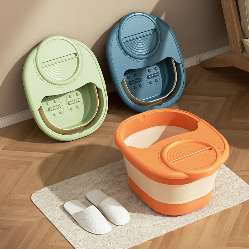 泡脚桶可折叠家用洗脚盆过小腿便携式带盖足浴盆泡脚盆加厚足浴桶