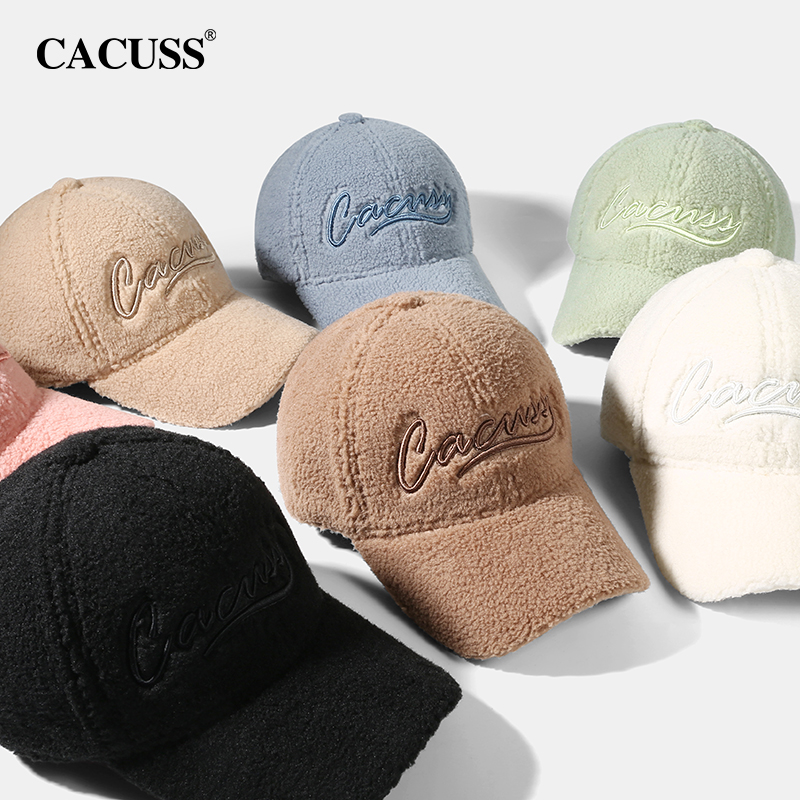 【美拉德】Cacuss帽子男款冬季保暖棒球帽字母刺绣硬顶显脸小鸭舌帽
