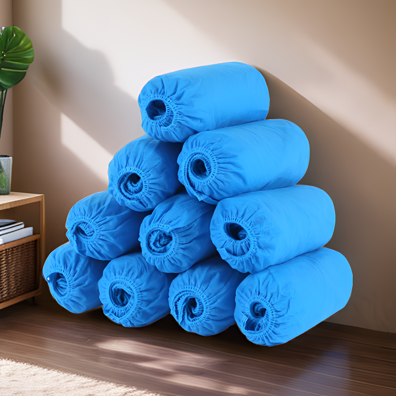 一次性无纺布鞋套防尘加厚室内家用超厚无尘机房透气防滑耐磨脚套