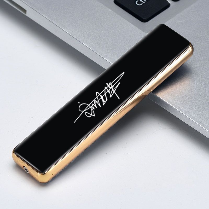 网红高颜值定制diy签名USB创意打火机充电男女士防风电子点烟器潮