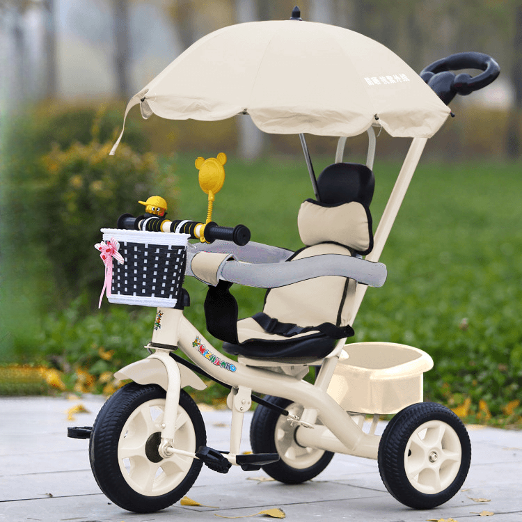 儿童三轮车脚踏车1-3-6岁大号宝宝遛娃神器手推车玩具自行车童车