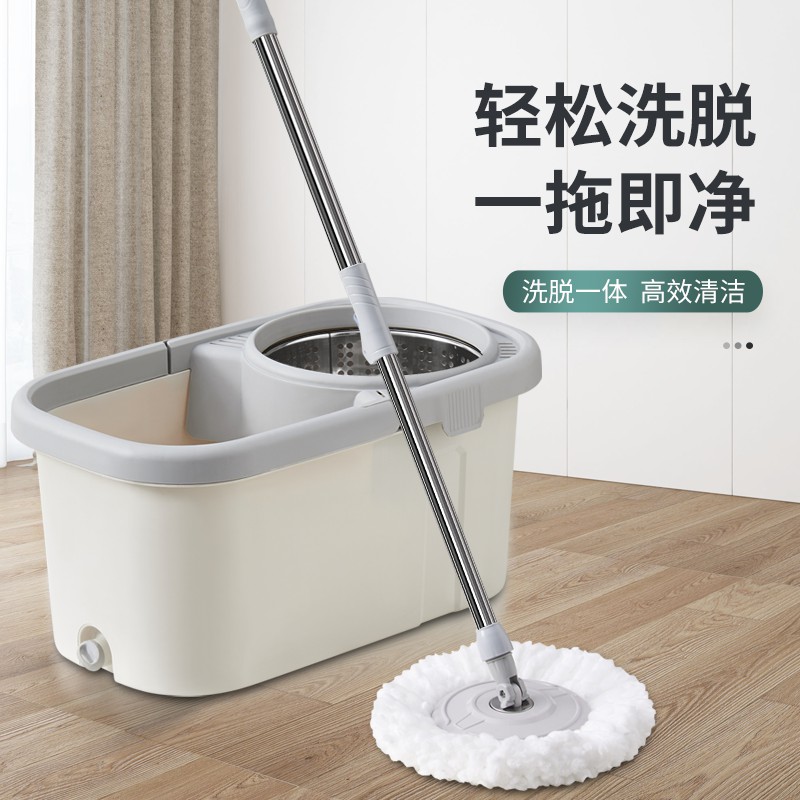 拖把旋转免手洗懒人拖地神器干湿分离脱水甩干伸缩滚筒拖把两用