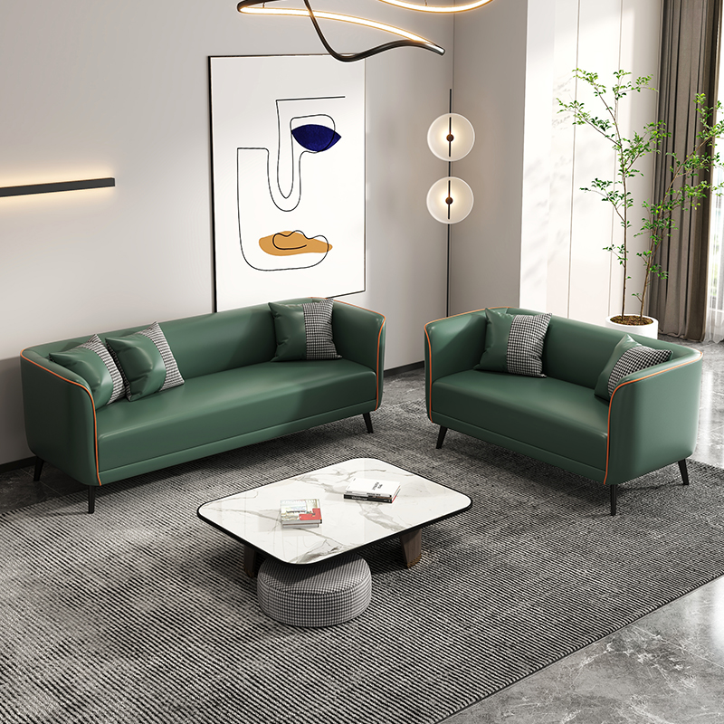 北欧小户型出租房卧室服装店公寓客厅服装店休息区双人三人小沙发