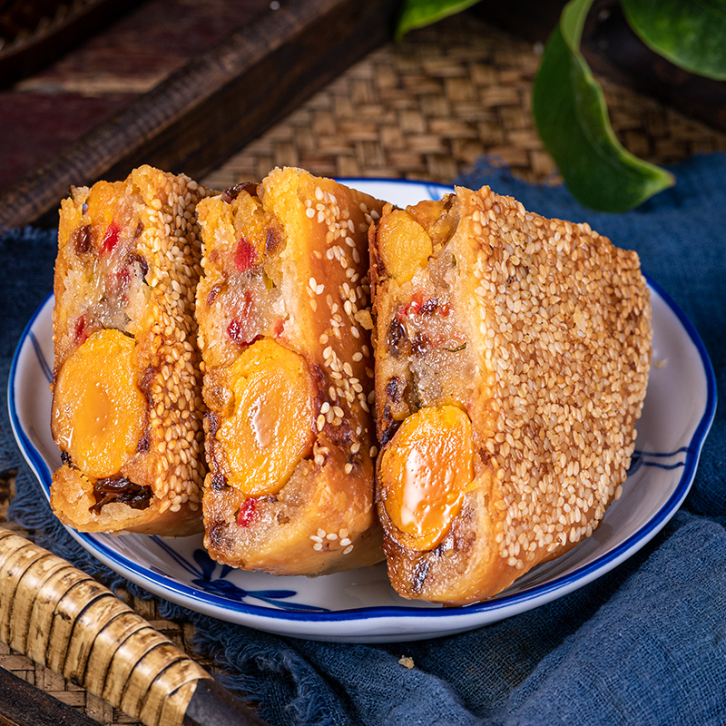 【试吃装300g】特产桥墩月饼/蛋黄鲜肉/蛋黄板栗/蛋黄紫薯