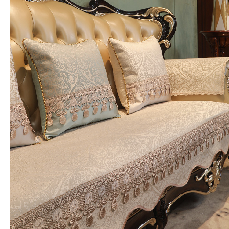 高档暗花沙发垫防滑四季款奢华套罩四季通用现代欧式坐垫垫子