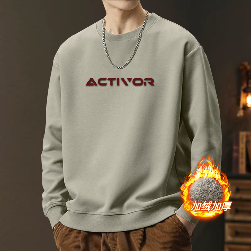 卫衣加绒加厚保暖冬季2025新款厚款保暖卫衣潮流休闲长袖圆领百搭