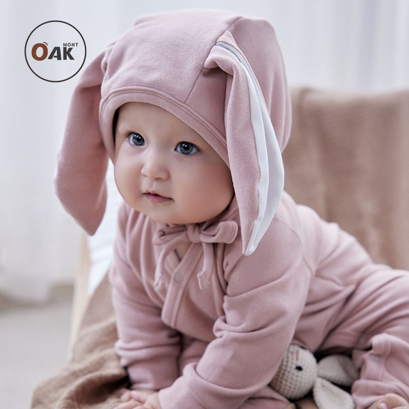 oak mont德绒婴幼儿连体衣新生儿保暖衣春秋宝宝衣服满月打底内衣