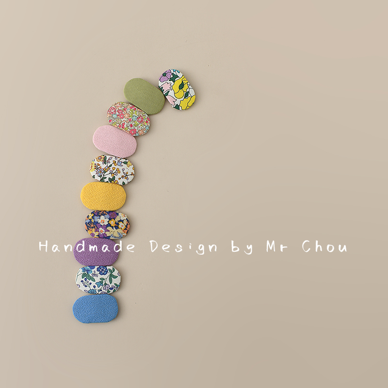 韩版宝宝diy手工小发夹婴儿头饰椭圆BB夹夹头发发卡儿童夹子发饰