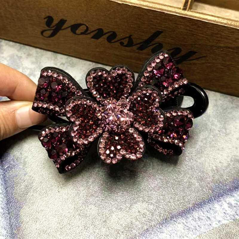 婵莎chansha 无金属亚克力发饰 蝴蝶花发夹鸭嘴夹马尾夹横夹
