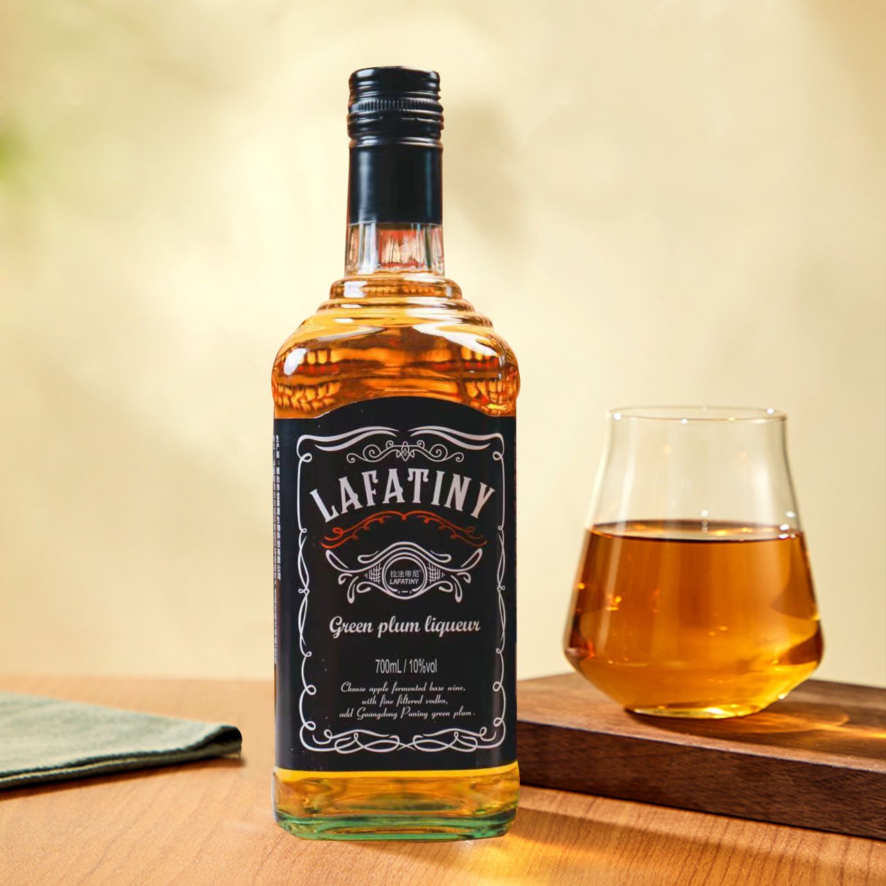 拉法蒂尼冰镇半甜青梅利口酒10度700毫升酒吧聚会洋酒果酒