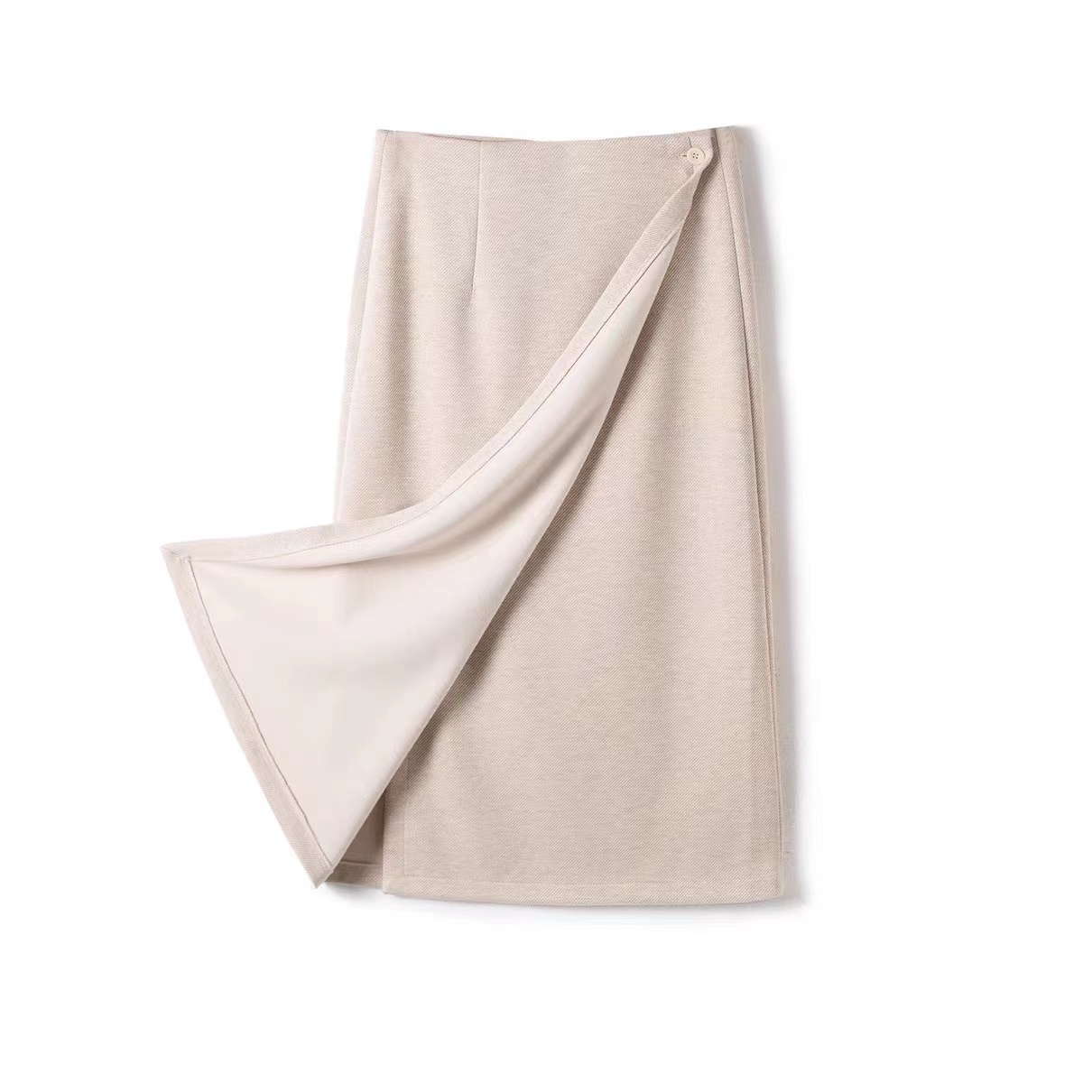 气质时尚高腰百搭开叉不规则半身裙女2025秋冬季高腰一步包臀