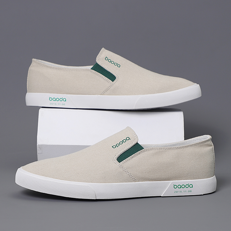 baoda/宝达春秋男士休闲百搭布鞋低帮透气懒人鞋老北京布鞋#004
