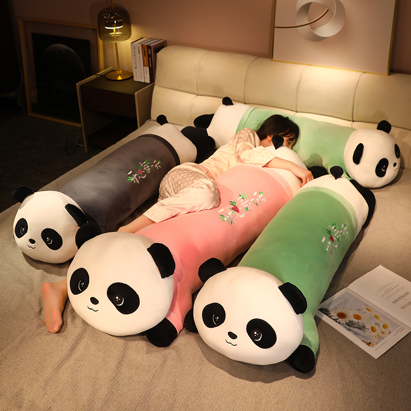 可爱大熊猫长条抱枕公仔毛绒玩具布娃娃玩偶妇女节礼物送儿童女生