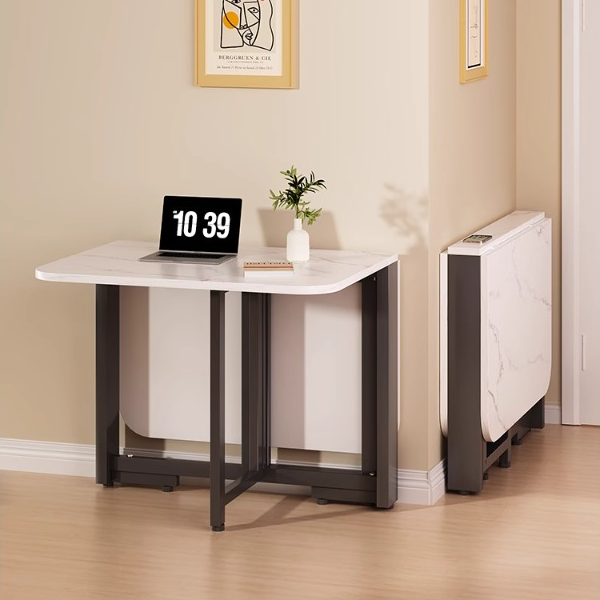 云沐语餐桌桌子家用饭桌出租房饭桌长方形可移动餐桌折叠桌子