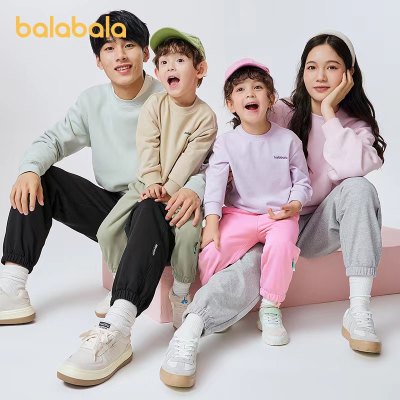 巴拉巴拉儿童裤子宽松男女儿童长裤潮流休闲裤亲子运动裤卫裤小童