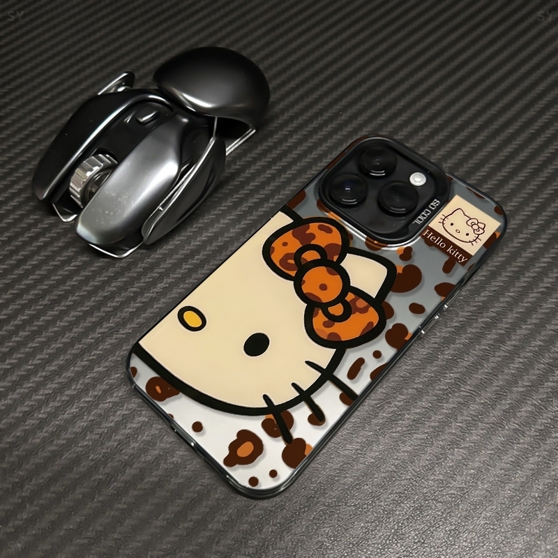 豹纹凯蒂猫适用华为苹果16OPPOvivo小米红米iPhone15promax手机壳