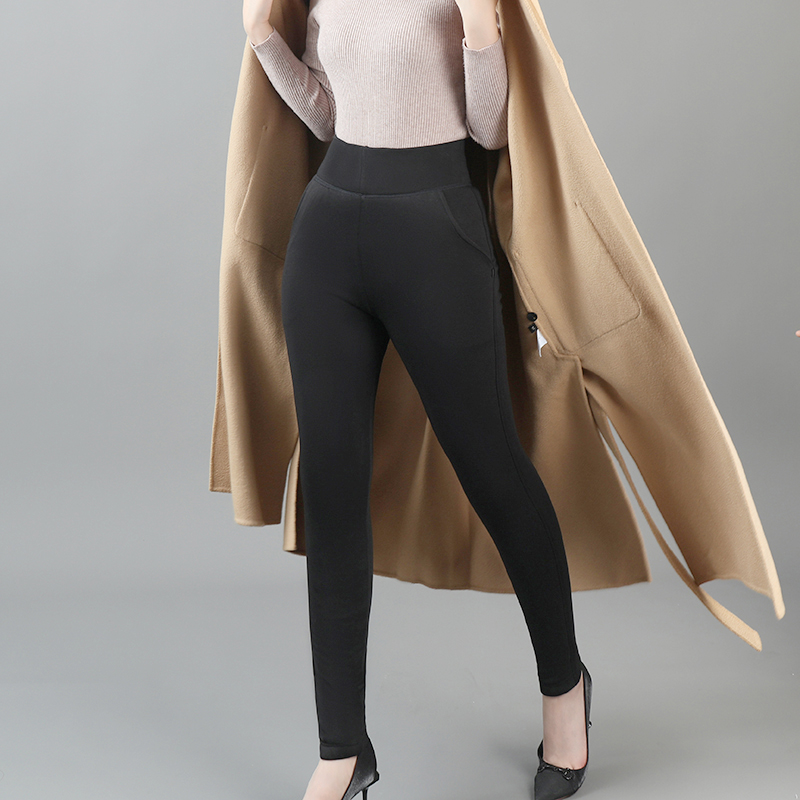 特厚羊毛棉裤冬款时尚百搭紧身小黑弹力秋冬冬季小脚北方裤子