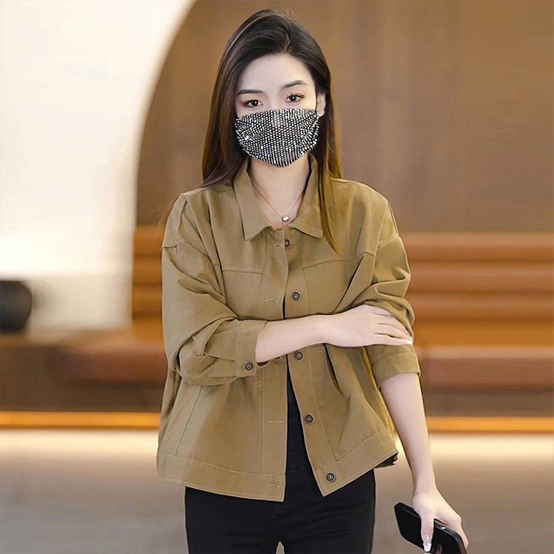 2025春秋季新款女士短款外套女款洋气休闲百搭小个子女式上衣服