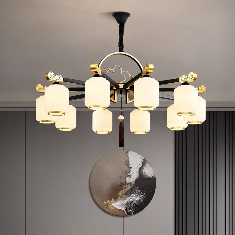 中国风简约大气新中式禅意家用吊灯客厅主灯餐厅别墅大厅卧室灯具