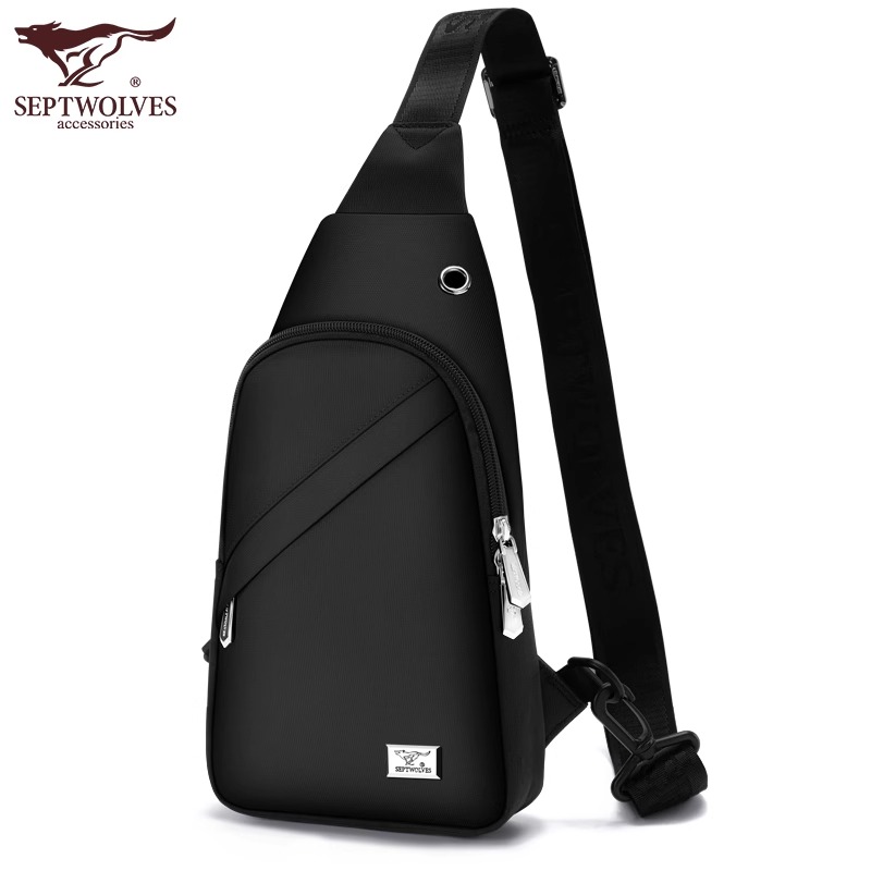 七匹狼男士胸包斜挎包潮牌单肩包小背包挎包2025新款腰包时尚包包
