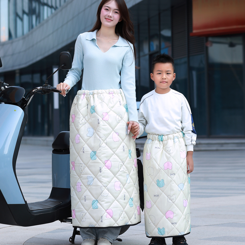 电动车挡腿护膝挡风被冬季加厚保暖骑电瓶车挡风裙子半身裙防风衣