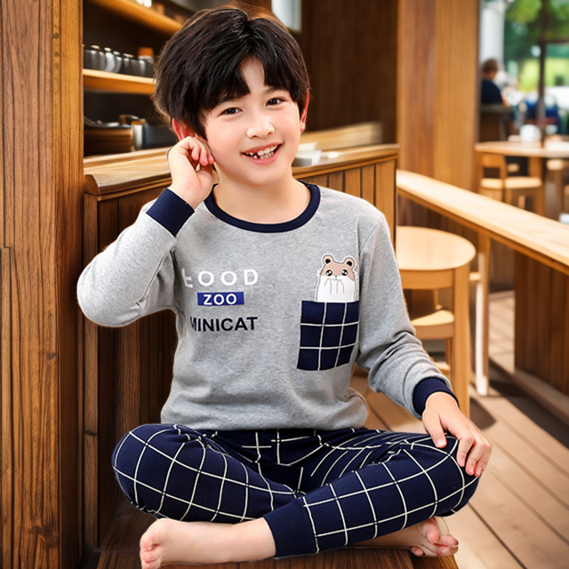 100%棉儿童纯棉内衣套装男童秋衣秋裤男孩春秋冬薄款线衣线裤睡衣