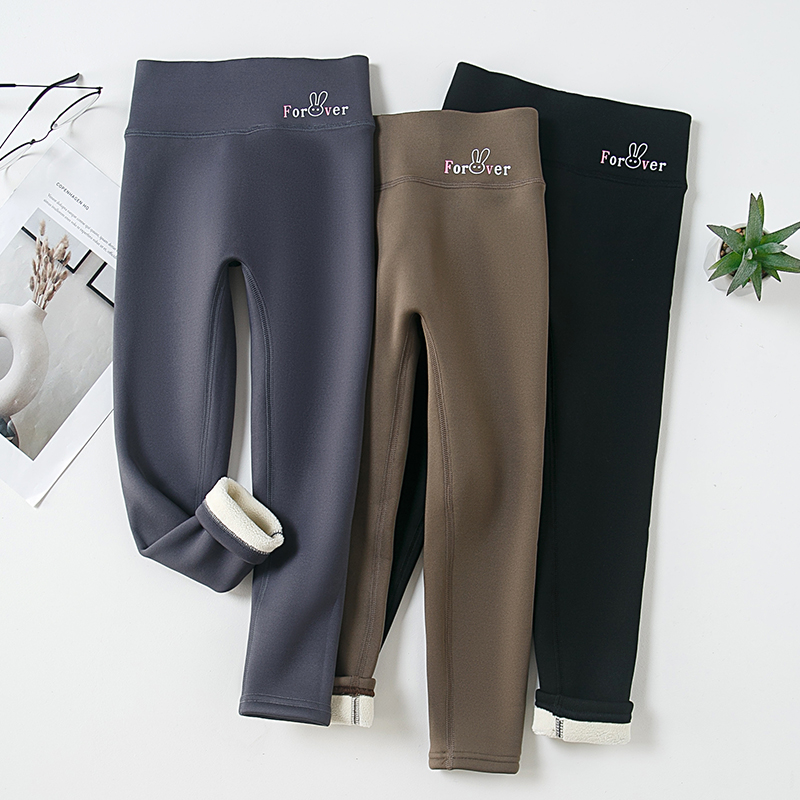 女童打底裤儿童鲨鱼裤秋冬加绒加厚外穿一体绒芭比裤冬季保暖裤子