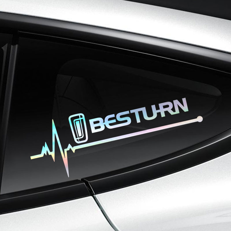 奔腾b70 b5o x80 x40 t77b30汽车三角窗镭射车贴纸后车窗装饰贴纸