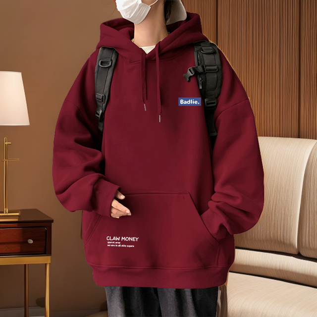 秋冬季爆款大码宽松胖子加绒加厚保暖重磅秋冬季男装学生党潮卫衣