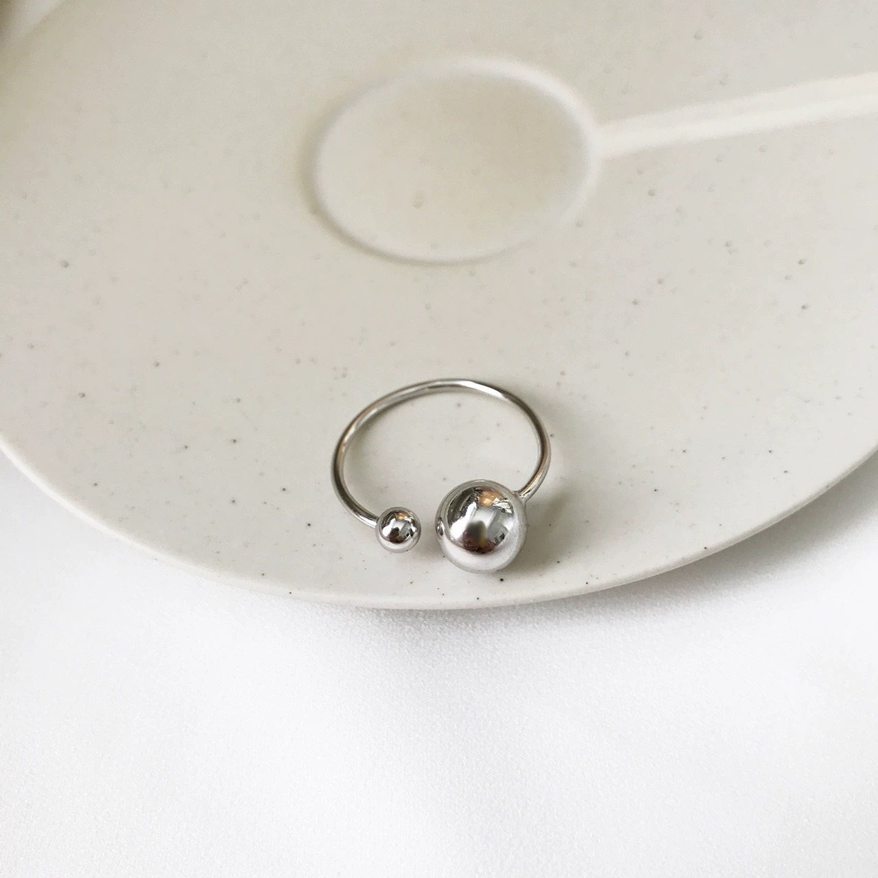 百搭气质时尚银色戒指小众简约个性