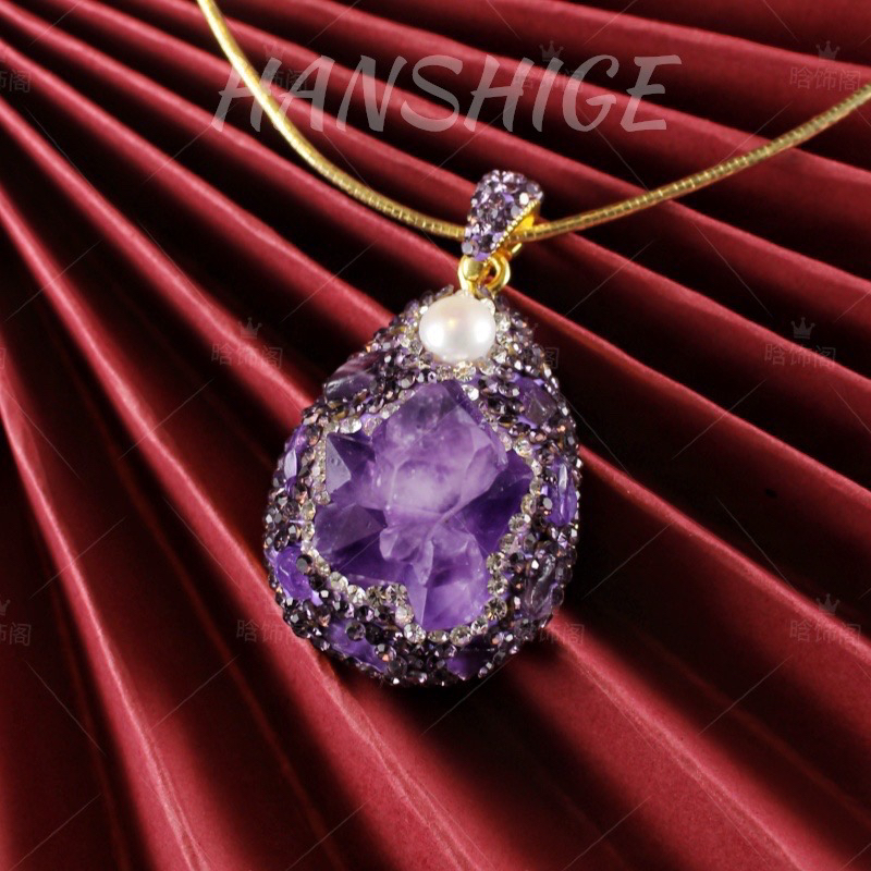 【B211】新款纯手工定制紫水晶项链