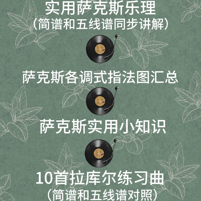 大字号汇总实用乐理，萨克斯点，转调指法图，练习曲