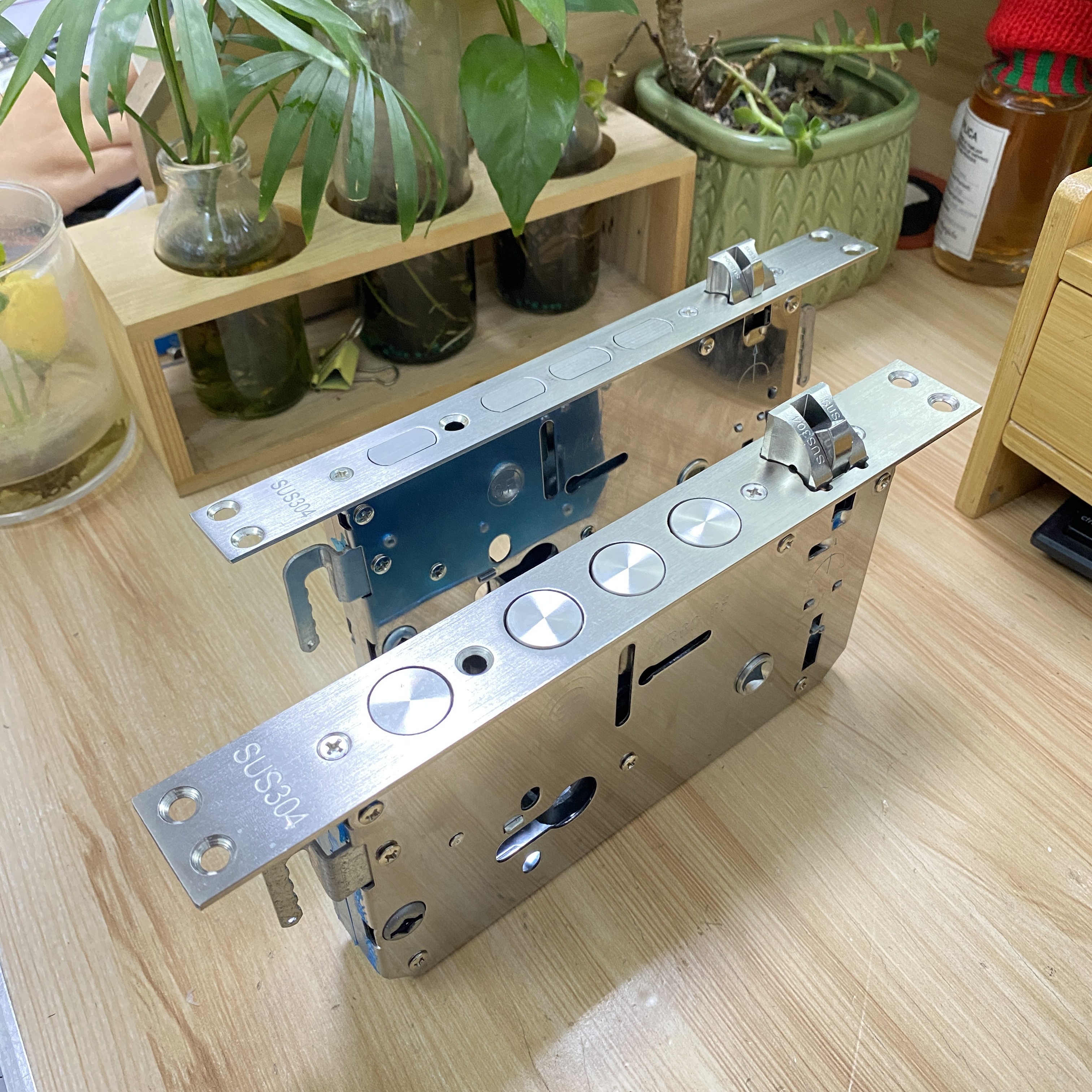 (拍1发10)指纹锁体活动款防盗门全钢防卡24X240 30X240 9024 9030