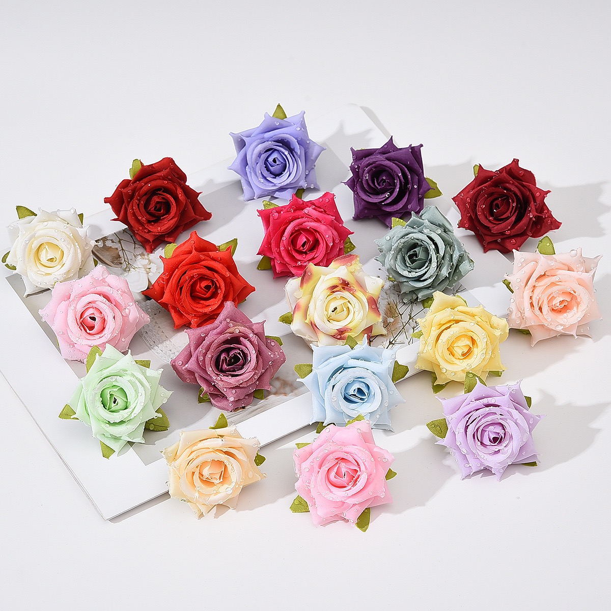 水滴小玫瑰仿真花轮胎茶几DIY材料包小玫瑰花饰花环深渊高级感