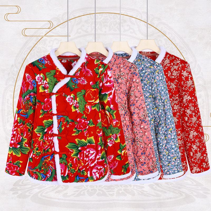 冬季网红爆款旗袍改良棉衣拜年服加厚款保暖女装花棉袄中国风棉服