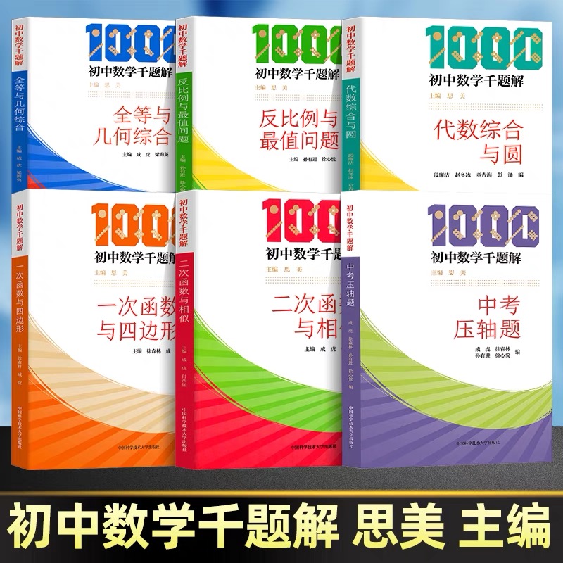 初中数学千题解 一次二次函数代数综合全等与几何综合反比例中考