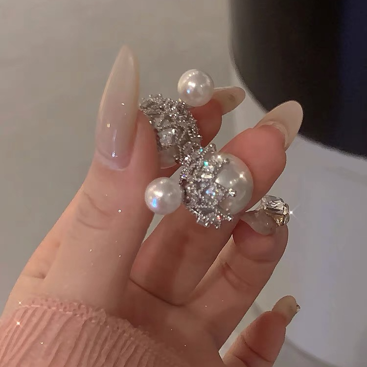 铜合金耳饰 气质百搭耳钉法式精致两戴耳环小众轻奢设计感耳饰