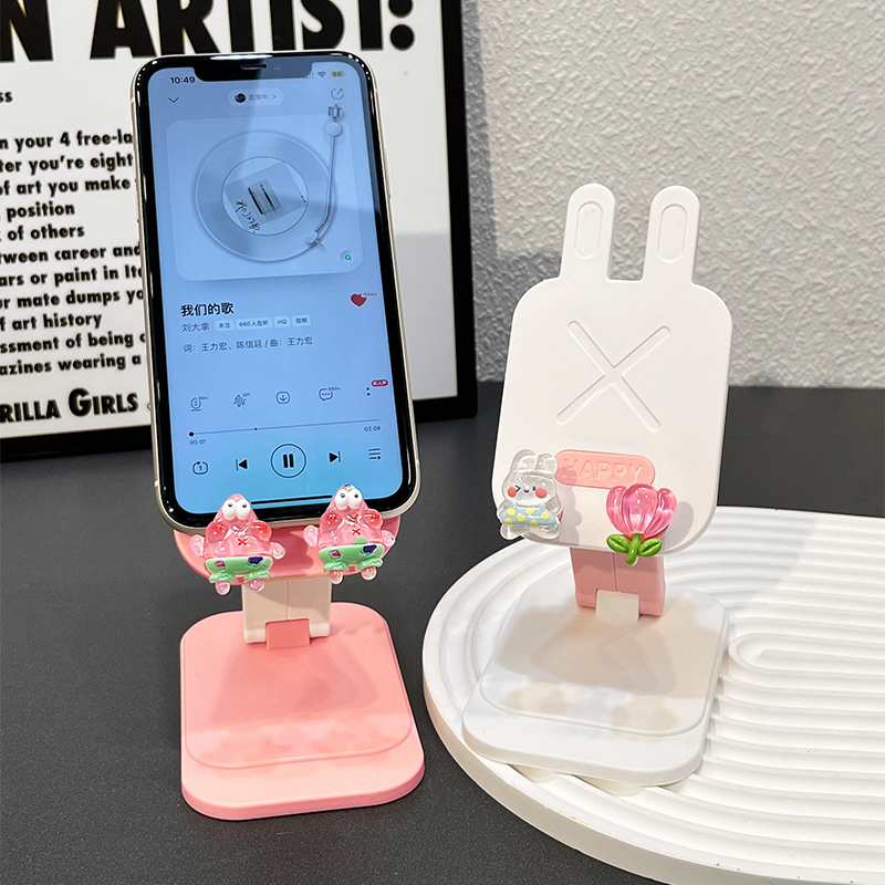 手机支架桌面平板支撑架高颜值可爱卡通懒人追剧手机架可升降调节