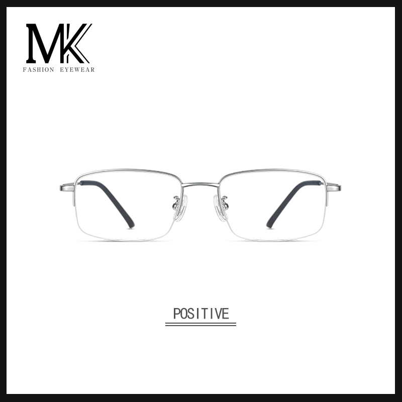 MK/明库狂飙高启兰同款斯文银丝半框眼镜可配度数蓝光近视眼睛