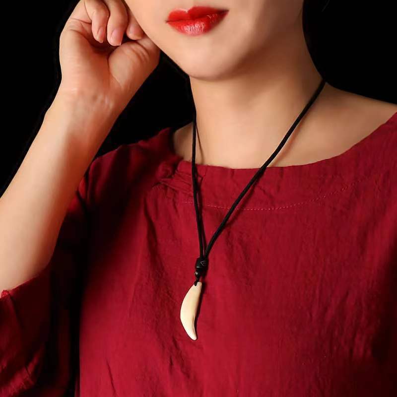 非金属布艺吊坠 4.6到4.7配饰真黑狗牙创意饰品男大藏獒牙女挂件