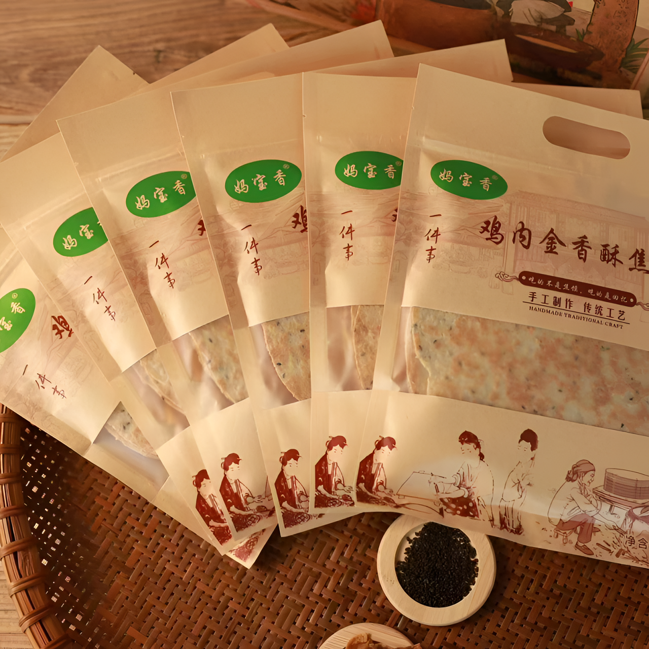 妈宝香【厂家直销】鸡内金香酥焦馍焦饼营养粗粮杂粮减脂饼干清真饼