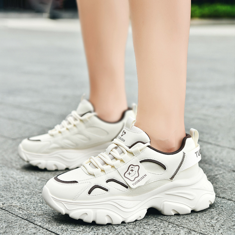 拓步森M1687笑脸时尚女鞋磁疗振动按摩健康鞋2024新款时尚运动鞋