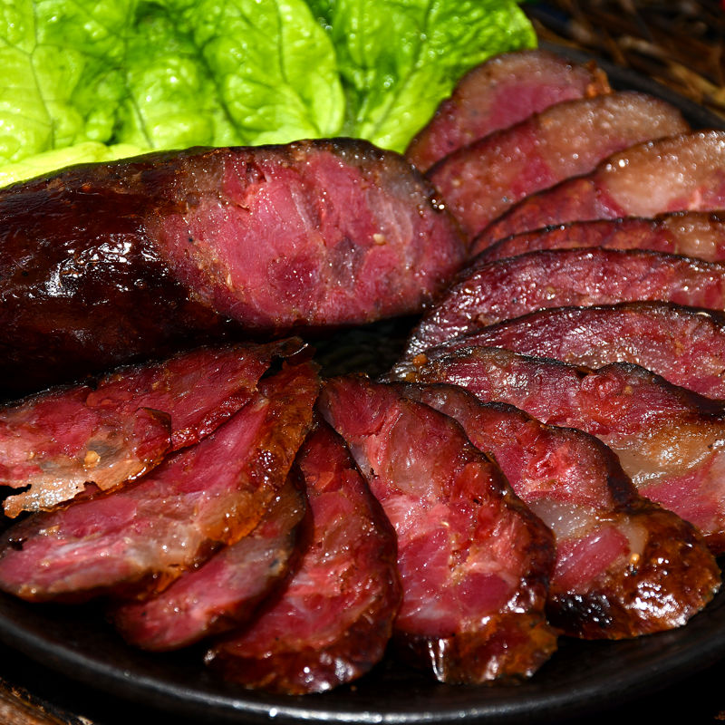 香肠贵州正宗柴火烟熏腊肠腊肉肠黔味腊香肠肉类干货500克麻辣