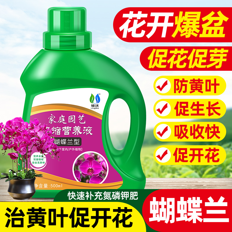 蝴蝶兰专用肥植物营养液兰科促开花家用花肥盆栽花卉通用型液体肥