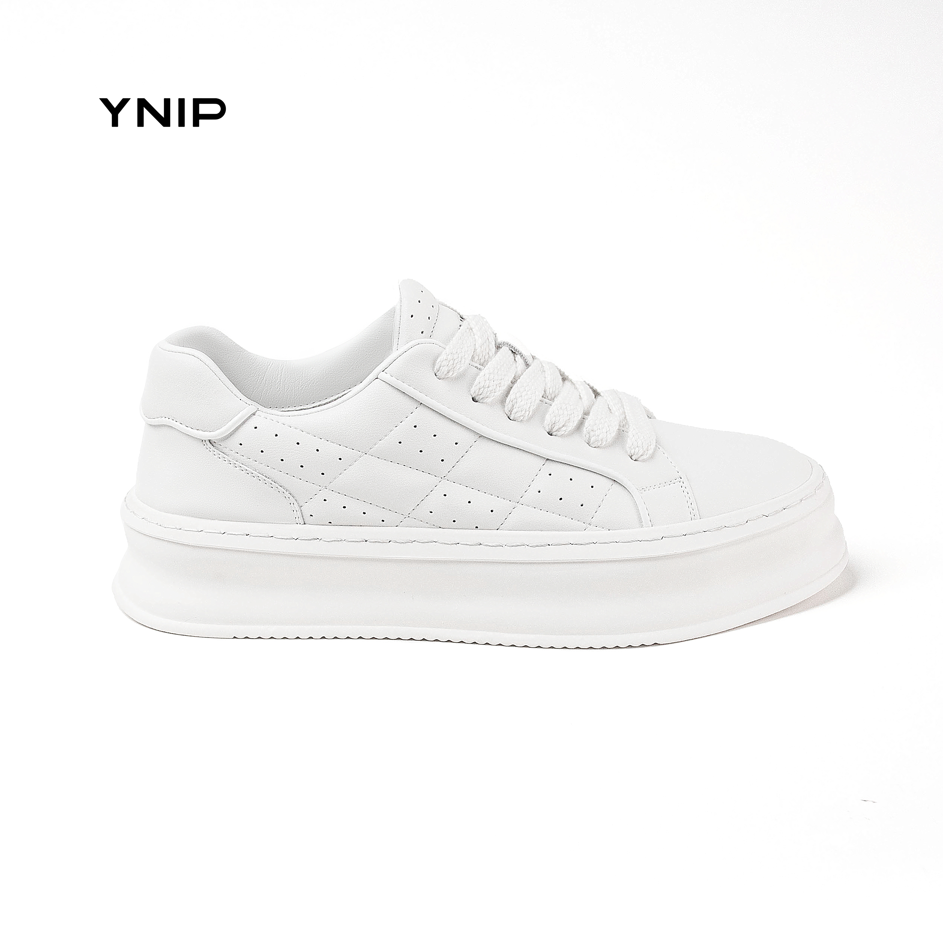 YNIP欧若风小白鞋透气休闲鞋低帮男士板鞋百搭系带潮流男鞋白色