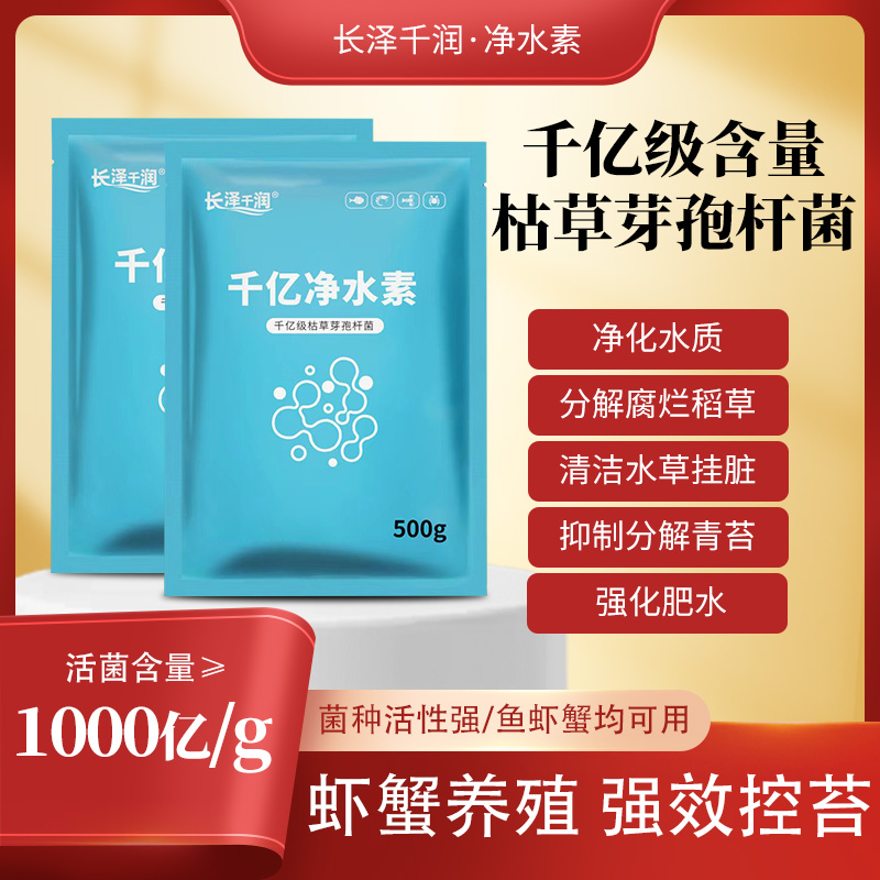 千亿枯草芽孢杆菌 强效分解青苔稻草有机质 预防红黑水 净化水质