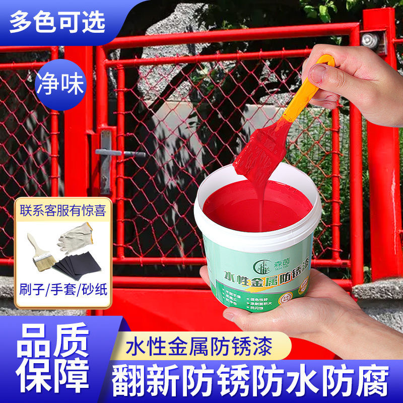 水性漆防锈漆油漆铁板铁门栏杆防腐家用免除锈金属漆翻新环保无味
