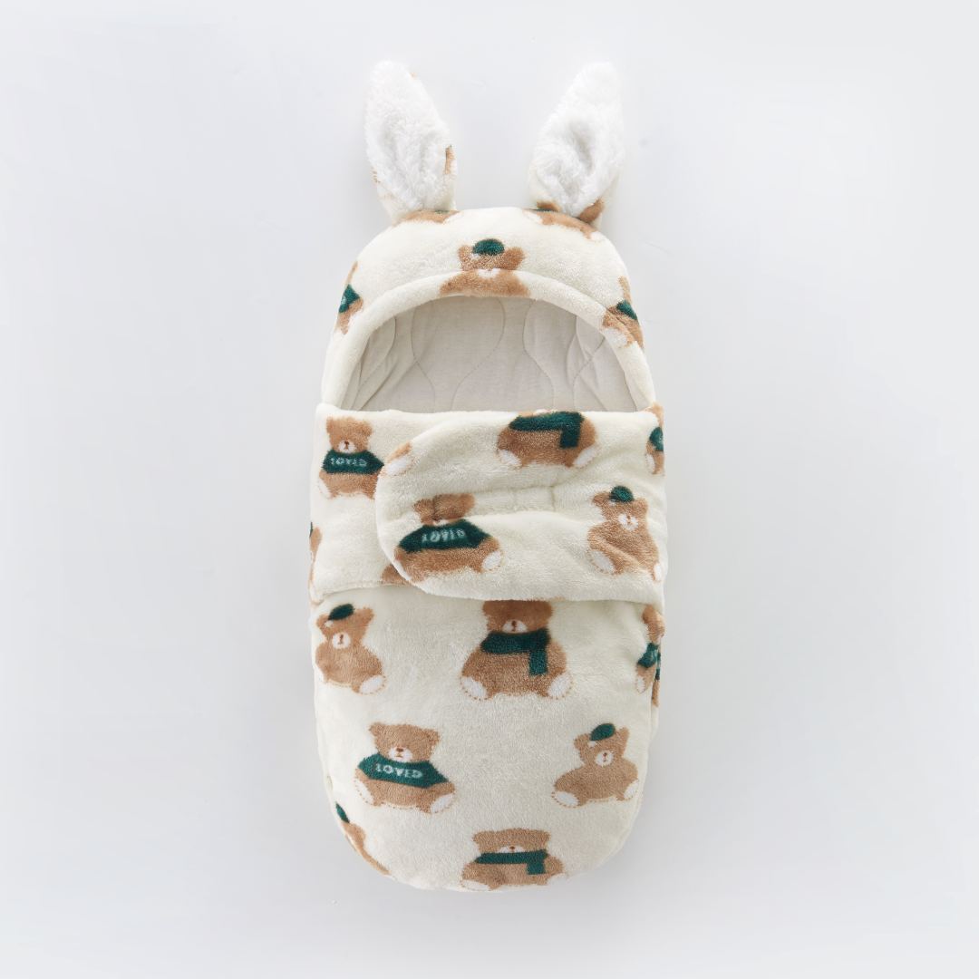 婴儿抱被加厚冬款新生儿用品抱被秋冬初生宝宝用品襁褓包裹被外出